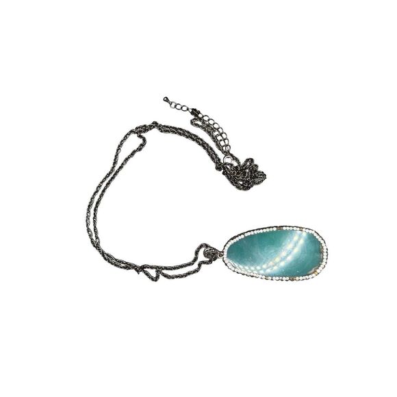 Anthropolgie Green Stone Long Necklace - Picture 5 of 6